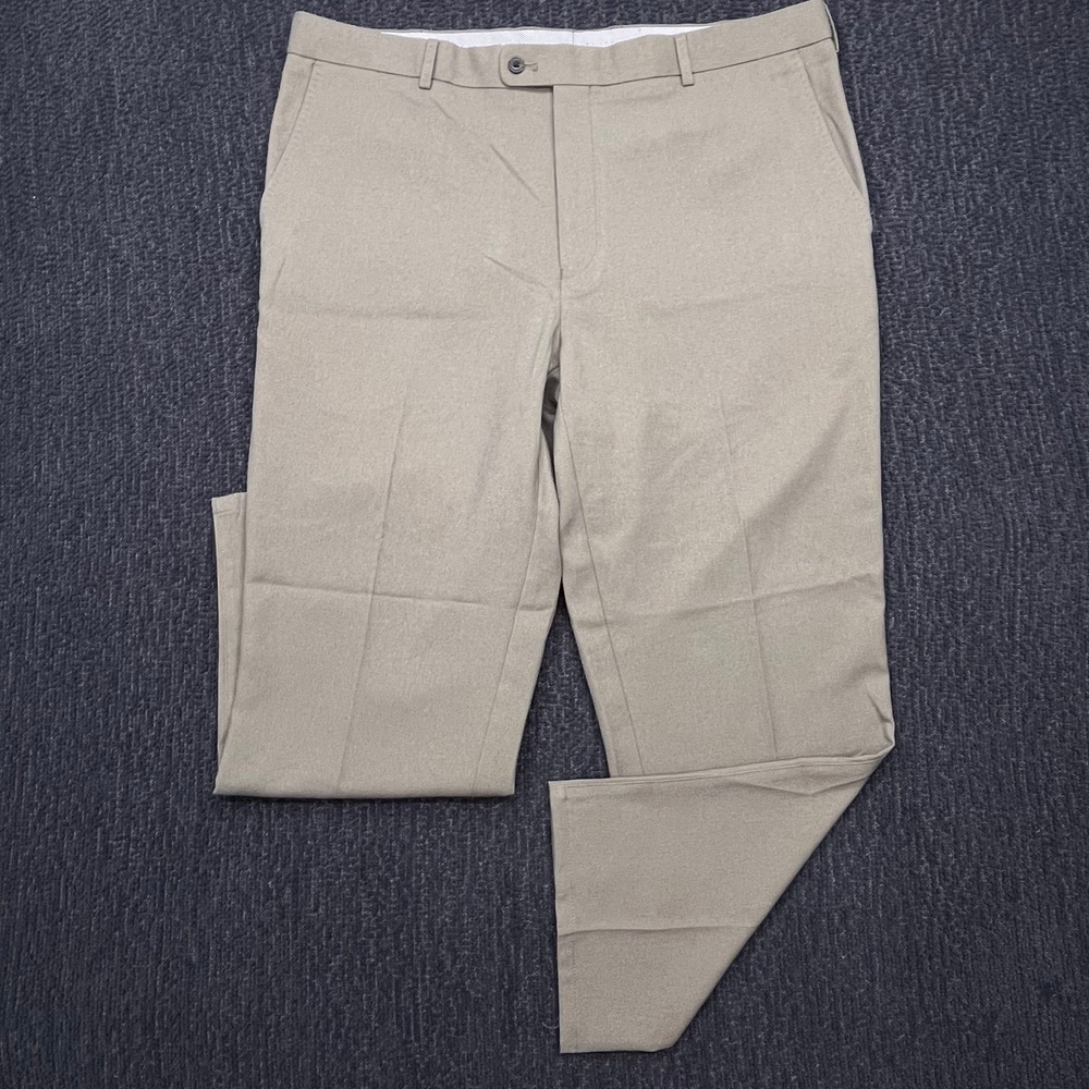 Peter Millar Crown Sport Men 40x30 Taupe Brown Performance Dress Pants Trousers